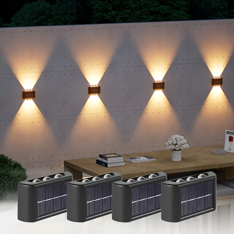 Outdoor Lighting Uplight - مصباح جداري شمسي LED خارجي مقاوم