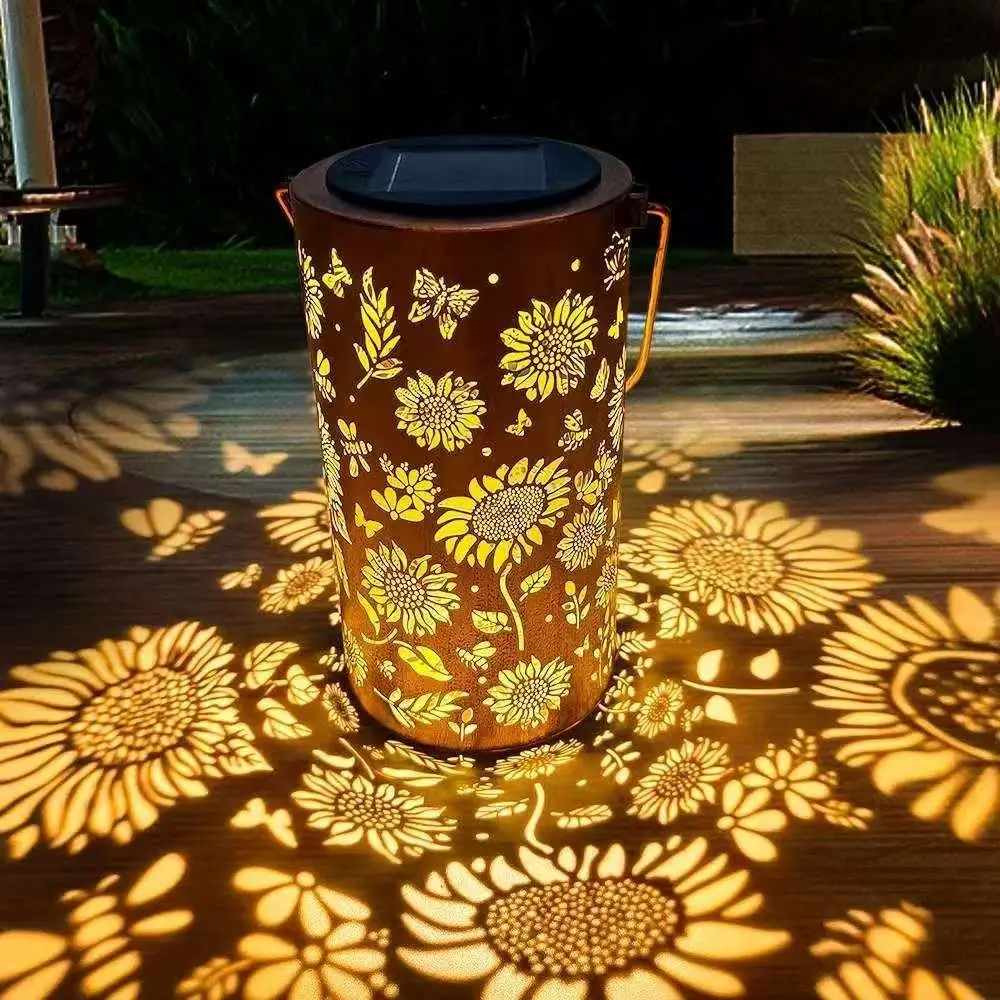 Outdoor Lighting Lanterns - إضاءة زهرة عباد الشمس وتأثير الضوء