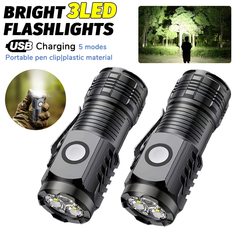 Outdoor Lighting Diy - مصباح يدوي LED محمول صغير وقوي،