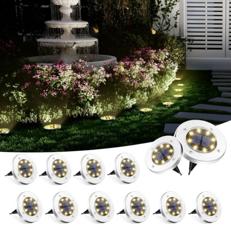 Outdoor Lighting Driveway - أضواء أرضية تعمل بالطاقة الشمسية، إضاءة
