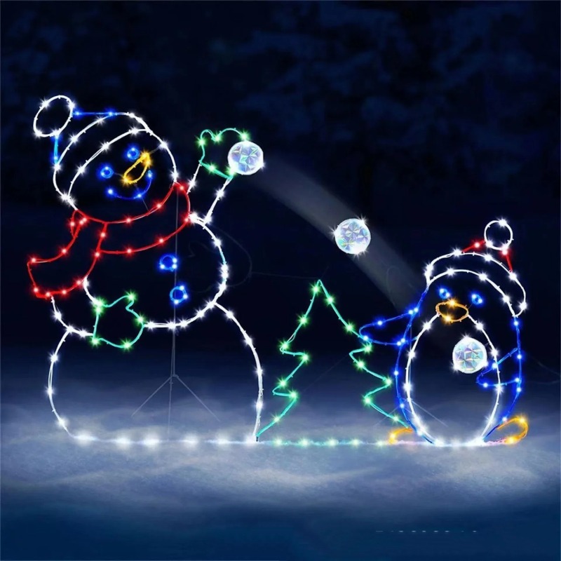 كرة الثلج الخفيفة LED متوهجة ث - مراجعة Outdoor Xmas Lighting Ideas وسعره