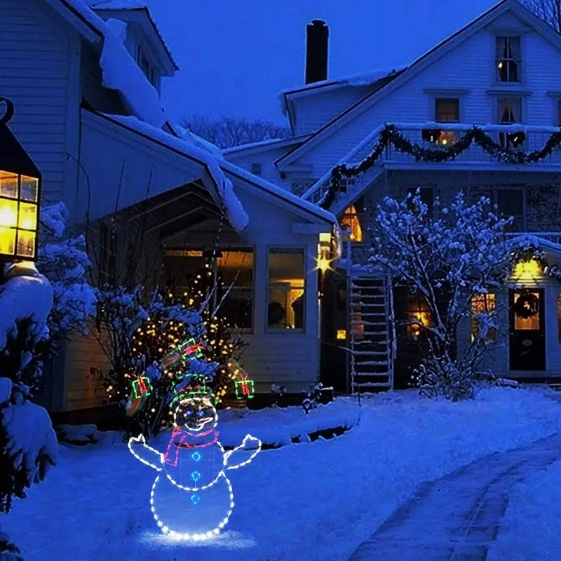 كرة الثلج الخفيفة LED متوهجة ث - مراجعة Outdoor Xmas Lighting Ideas وسعره