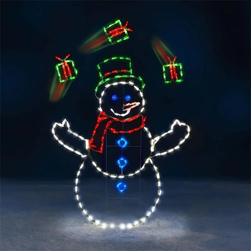 كرة الثلج الخفيفة LED متوهجة ث - مراجعة Outdoor Xmas Lighting Ideas وسعره