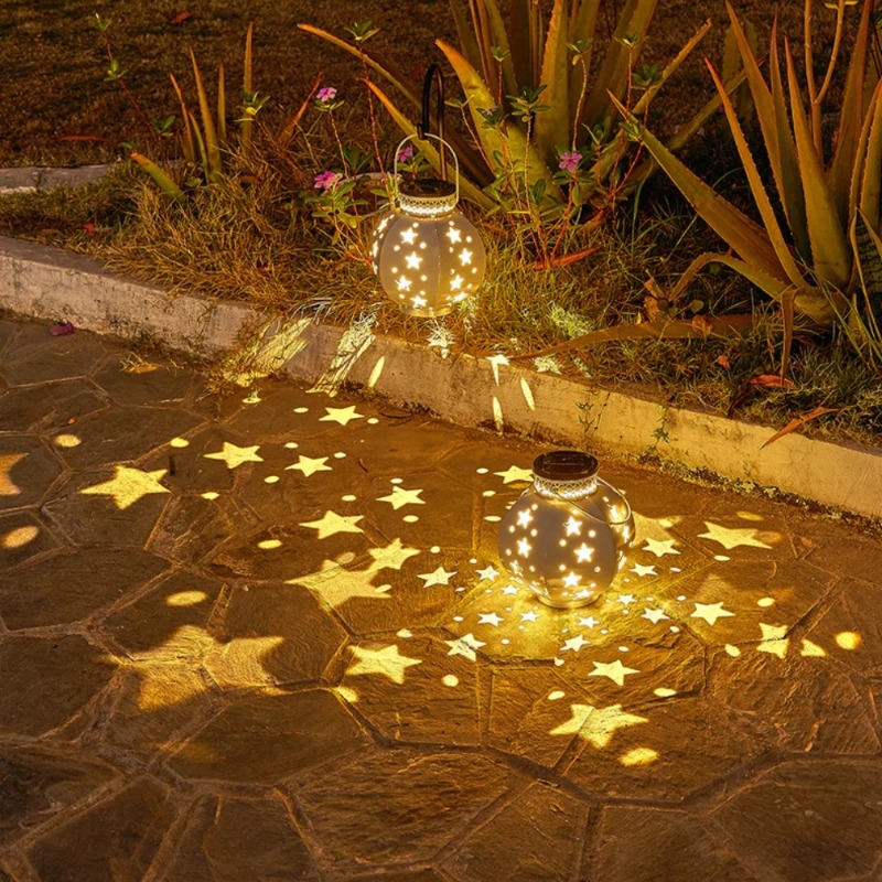 مصباح حديقة على شكل نجمة، أضوا - مراجعة Outdoor Lighting Diy وسعره