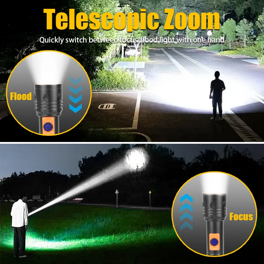 مصباح يدوي LED عالي الطاقة USB - مراجعة Outdoor Lighting Lanterns وسعره