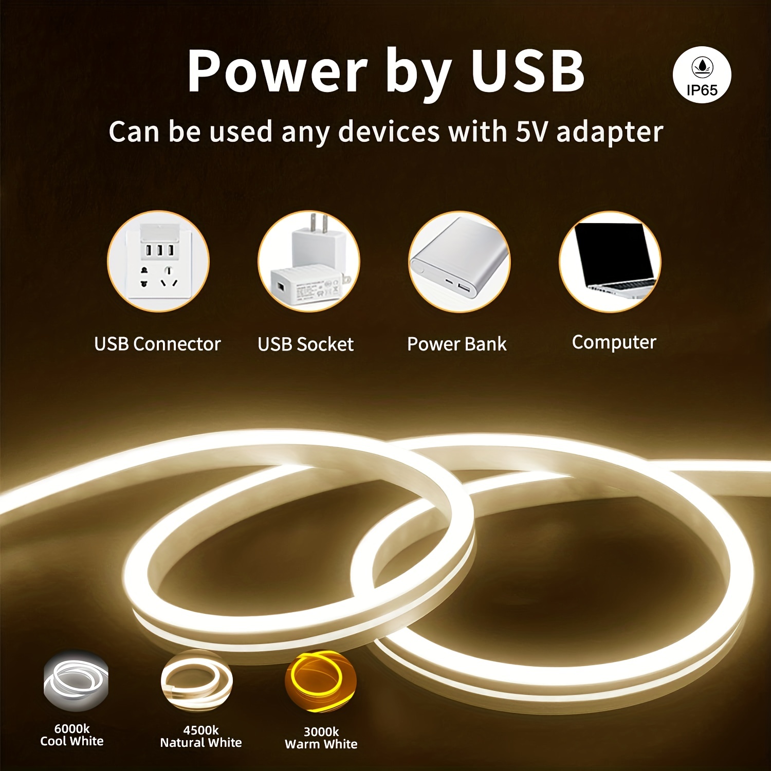 شريط إضاءة نيون LED بجهد 5 فول - مراجعة Outdoor Lighting Strip وسعره