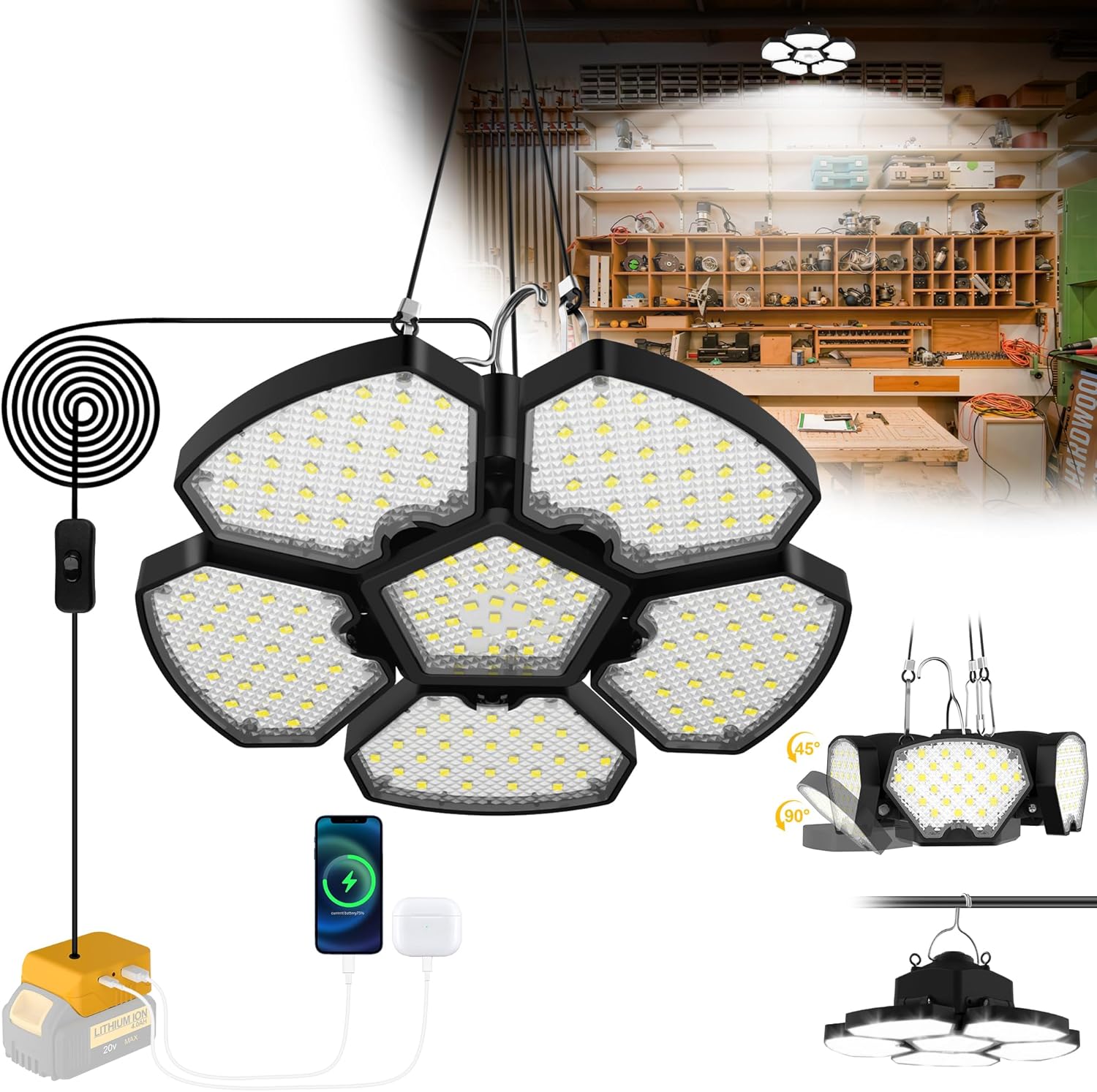 مصباح خيمة يعمل بالبطارية، إضا - مراجعة Outdoor Lighting Jobs وسعره