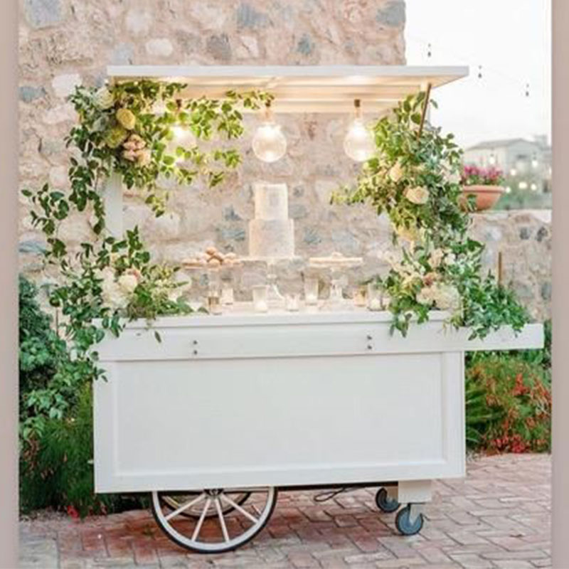 عربة عرض خشبية مخصصة للحلويات  - مراجعة Outdoor Lighting Rental وسعره