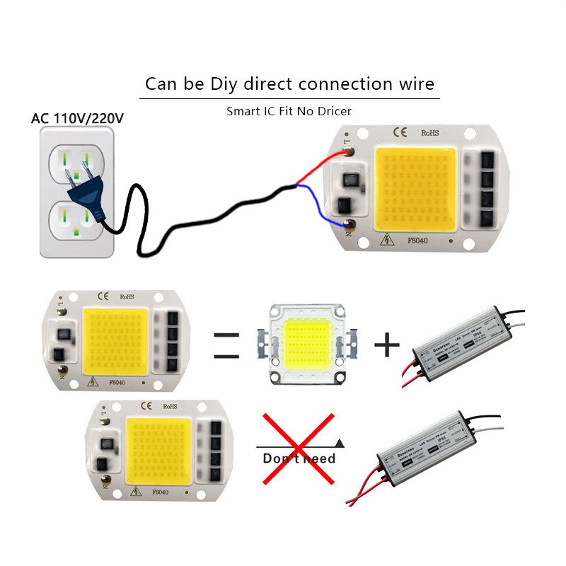 3000K 6000K LED COB رقاقة ضوء  - مراجعة Outdoor Lighting Diy وسعره