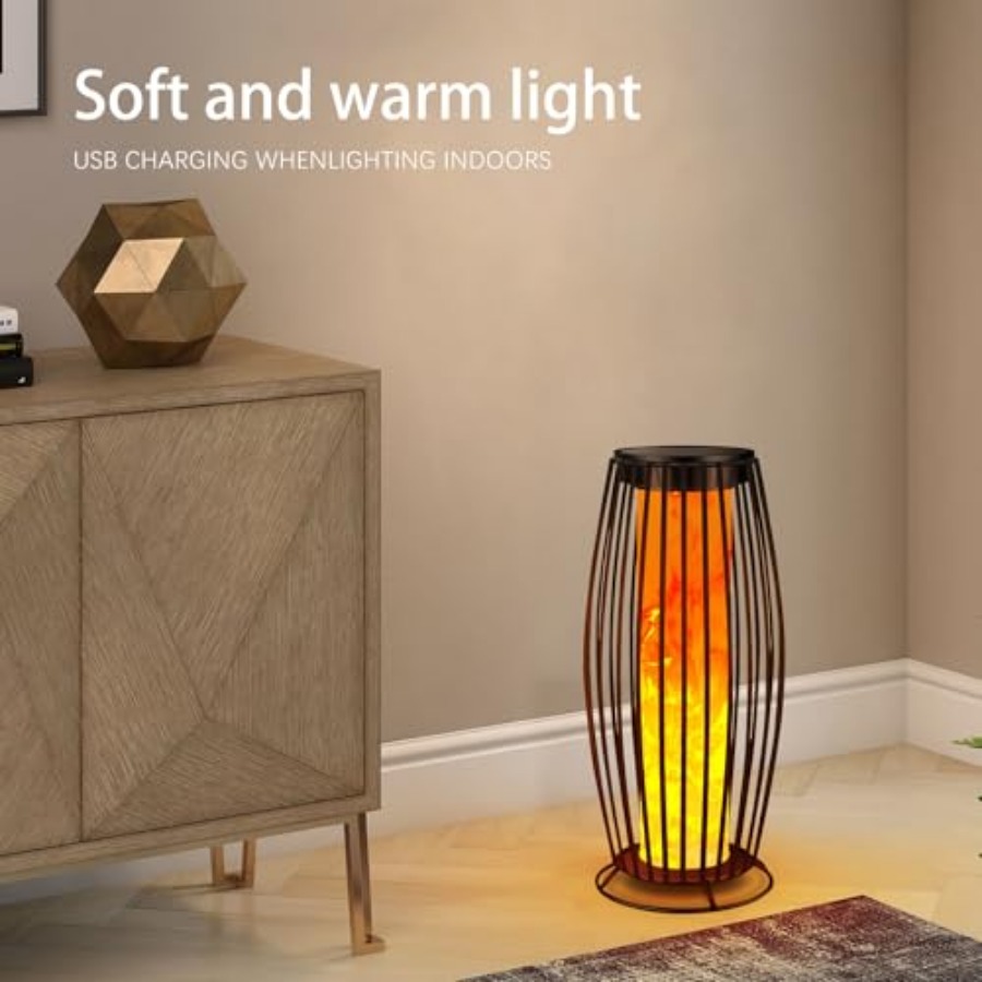 مصباح أرضي شمسي خارجي بتأثير ا - مراجعة Outdoor Lighting Lanterns وسعره