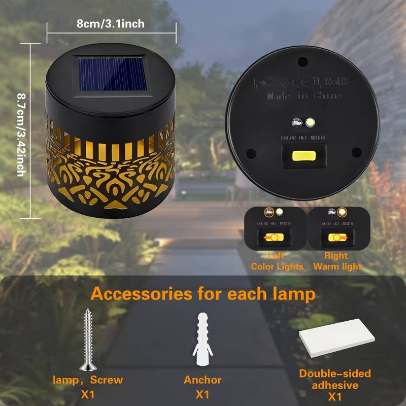 مجموعة من 2 مصابيح حديقة تعمل  - مراجعة Outdoor Lighting Driveway وسعره